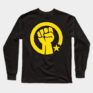 Yellow Raised Revolution Fist Long Sleeve T-Shirt